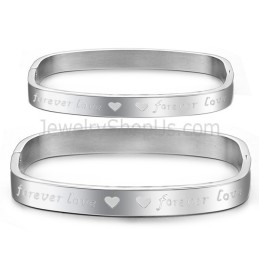 Bracelets Couple Tatanium Square « Foreverlove » C865