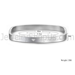 Bracelets Couple Tatanium Square « Foreverlove » C865