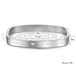 Bracelets Couple Tatanium Square « Foreverlove » C865