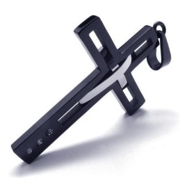 Pendentif Cool Man Cross S En Acier Sans Chaîne Ni Boîte