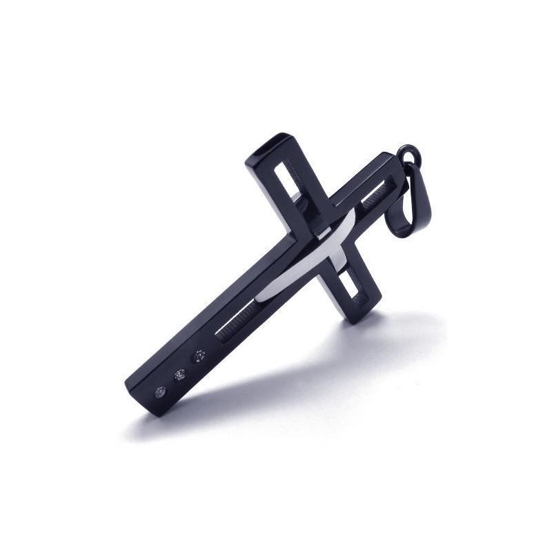 Pendentif Cool Man Cross S En Acier Sans Chaîne Ni Boîte
