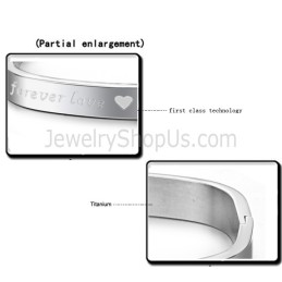 Bracelets Couple Tatanium Square « Foreverlove » C865