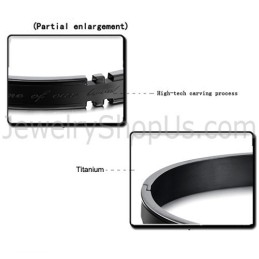 Bracelets Couple Tatanium Avec Strass (Noir, Or Rose) C731