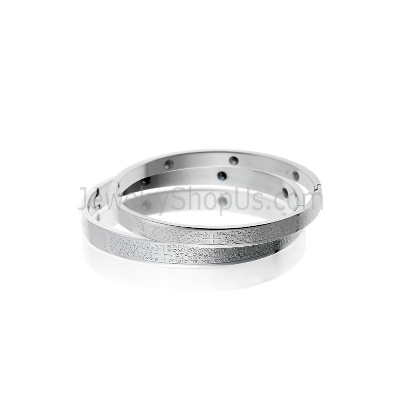 Bracelets De Couple À Énergie Magnétique Et Croix En Titane C716