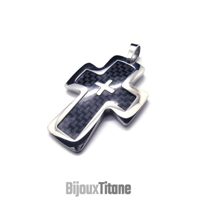 Pendentif Cool Man Cross S En Acier Sans Chaîne Ni Boîte Pendentif Cool Man Cross S En Acier Sans Chaîne Ni Boîte