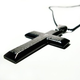 Pendentif Bible Croix Noire En Titane Pur Pour Homme
