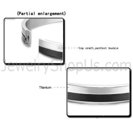 Bracelets Tatanium Noir Et Couple C822