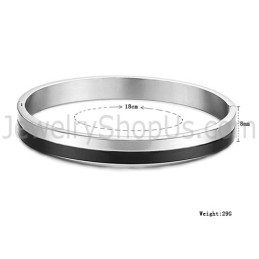 Bracelets Tatanium Noir Et Couple C822