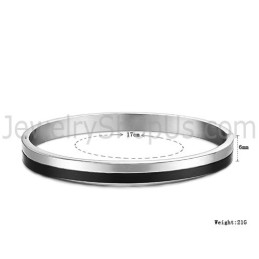 Bracelets Tatanium Noir Et Couple C822