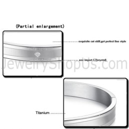 Bracelets Couple Tatanium « Ture Love Forever » Avec Strass C861