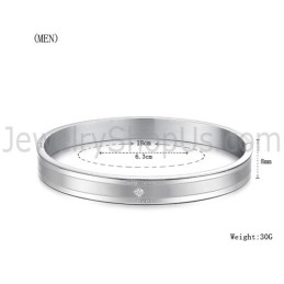 Bracelets Couple Tatanium « Ture Love Forever » Avec Strass C861
