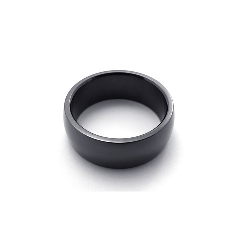 Bague En Titane Noir Poli Bague En Titane Noir Poli