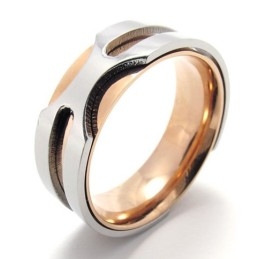 Bague En Titane Or Rose