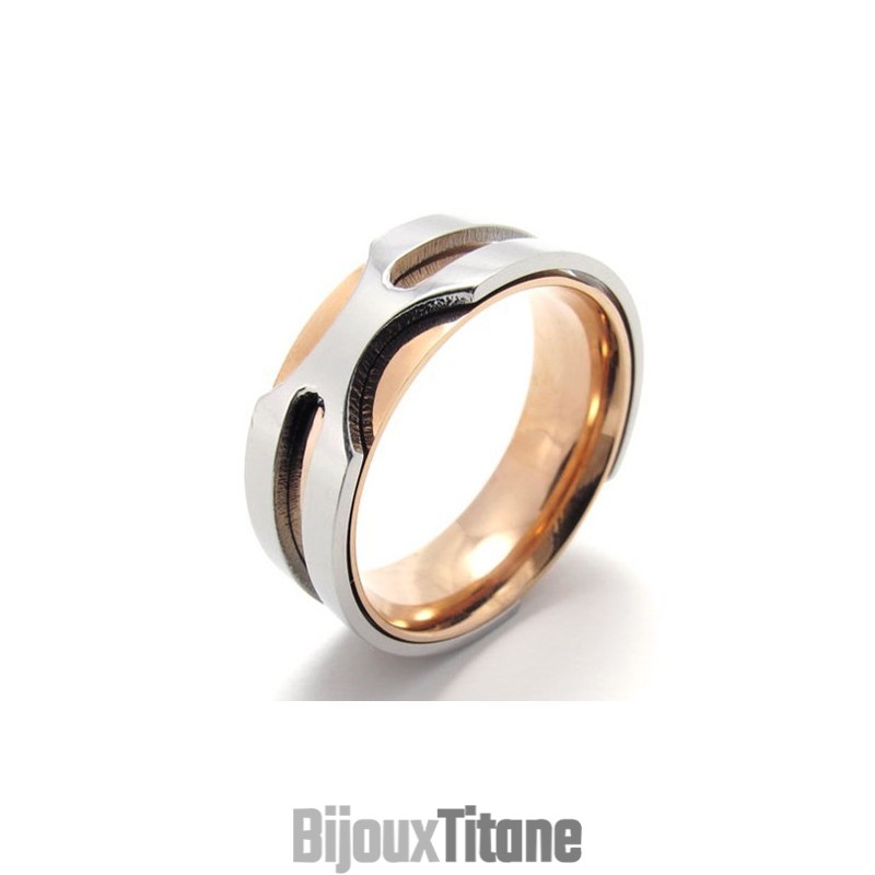 Bague En Titane Or Rose