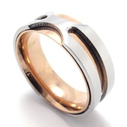 Bague En Titane Or Rose