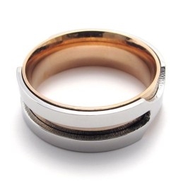 Bague En Titane Or Rose