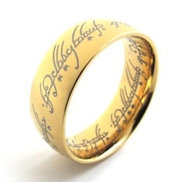 Bague En Titane Gold Lord