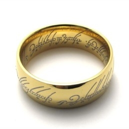 Bague En Titane Gold Lord