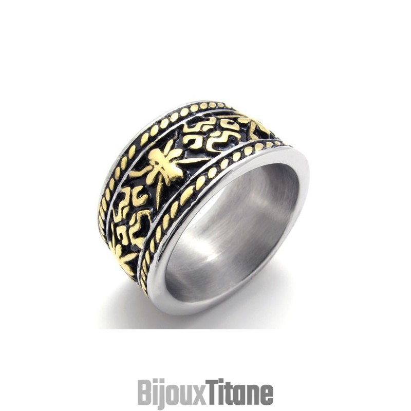 Bague Vintage En Titane Et Or Bague Vintage En Titane Et Or