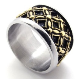 Bague En Titane Vintage Colorée