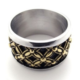Bague En Titane Vintage Colorée