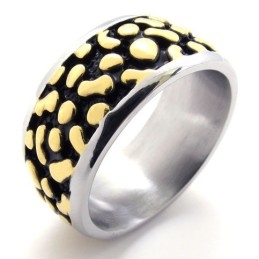 Bague Vintage En Titane Et Or