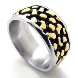 Bague Vintage En Titane Et Or