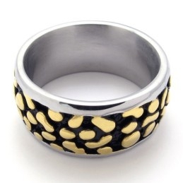 Bague Vintage En Titane Et Or