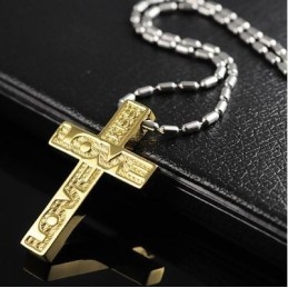 Pendentif Croix D'Amour En Acier Titane De Haute Qualité Pour Homme