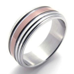 Bague En Titane Or Rose