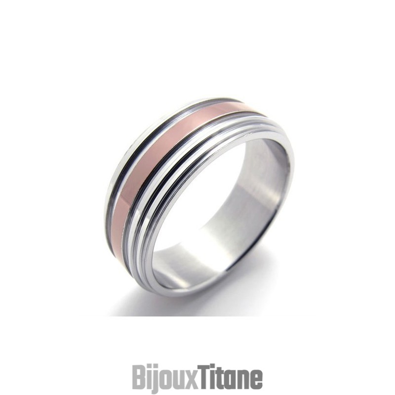 Bague En Titane Or Rose Bague En Titane Or Rose