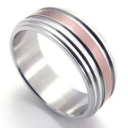 Bague En Titane Or Rose