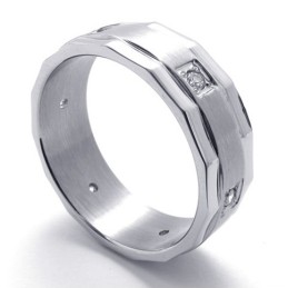 Bague En Titane Et Diamant