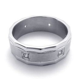 Bague En Titane Et Diamant