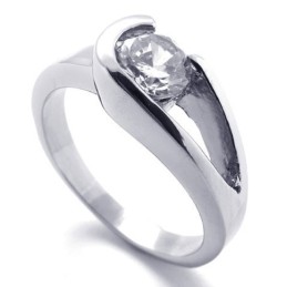 Bague En Titane Et Diamant