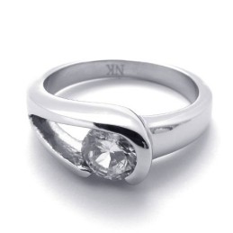 Bague En Titane Et Diamant