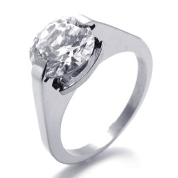 Bague En Titane Et Diamant