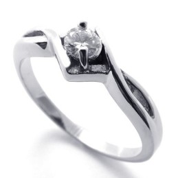 Bague En Titane Et Diamant Pour Femme