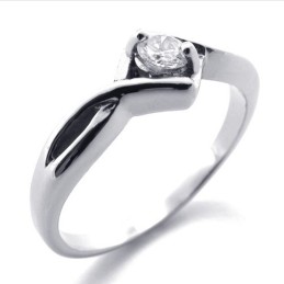 Bague En Titane Et Diamant Pour Femme