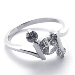 Bague En Titane Et Diamant Pour Femme