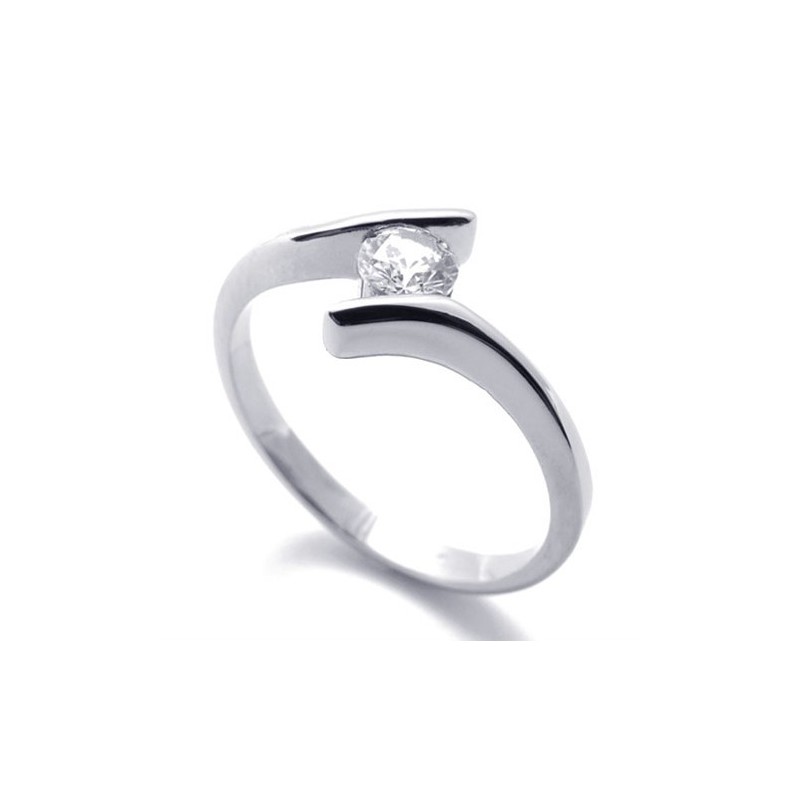 Bague En Titane Et Diamant Pour Femme