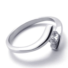 Bague En Titane Et Diamant Pour Femme
