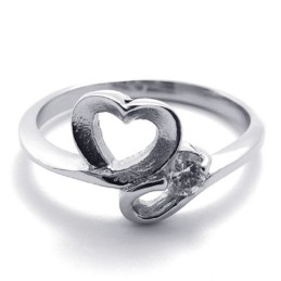 Bague En Titane Pour Femme Avec Diamant