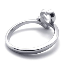 Bague En Titane Pour Femme Avec Diamant