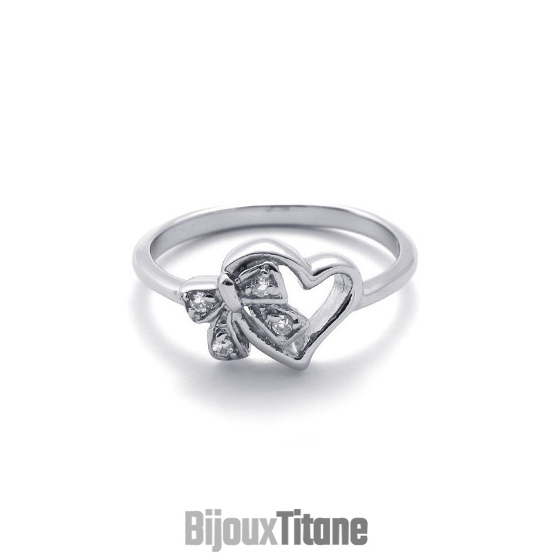 Bague En Titane Et Diamant Pour Femme