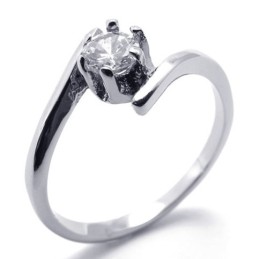 Bague En Titane Et Diamant Pour Femme