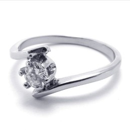 Bague En Titane Et Diamant Pour Femme