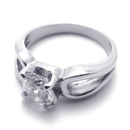 Bague En Titane Et Diamant Pour Femme