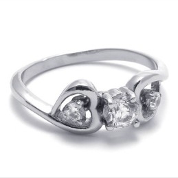 Bague En Titane Et Diamant Pour Femme