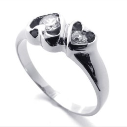 Bague En Titane Pour Femme Avec Diamant